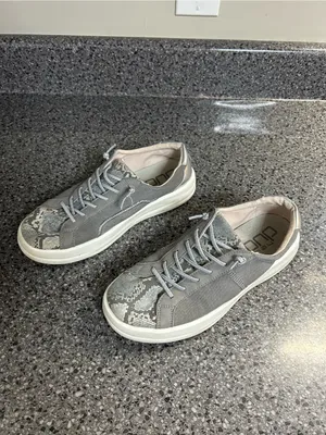 Hey Dude Gray Sneakers with Snake-Print Accents thumbnail 6