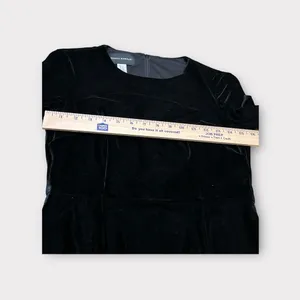 Donna Morgan Womens‎ Size 2 Black Crew Neck 3/4 Bell Sleeve Shift Dress thumbnail 5