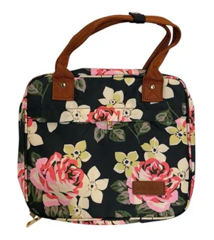 Travel Toiletry Bag Organizer hanging Makeup floral printed thumbnail 1
