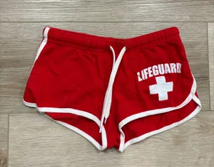 Lifeguard booty shorts Red thumbnail 1