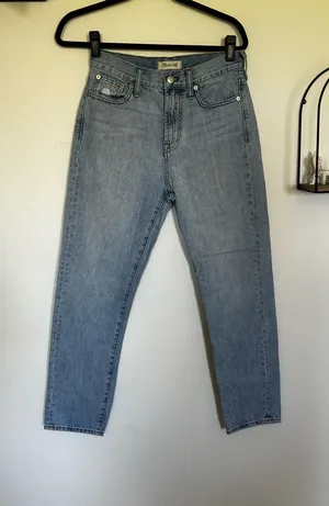 Madewell The Perfect Vintage Jean Straight Leg High Rise Light Wash‎ Size 26 thumbnail 1