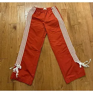 Cali 1850 orange side striped track pants wide leg size small thumbnail 3