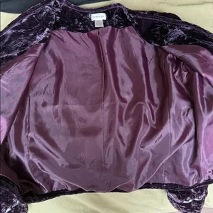 Chico’s Lula Crushed Velvet Embellished Jacket thumbnail 10