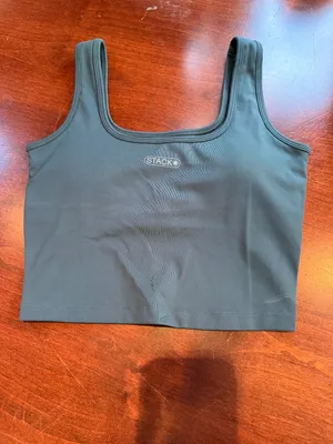 Stack Brand Embrace Square Neck Tank Dark Sea (Green) Colorway Size Small thumbnail 2