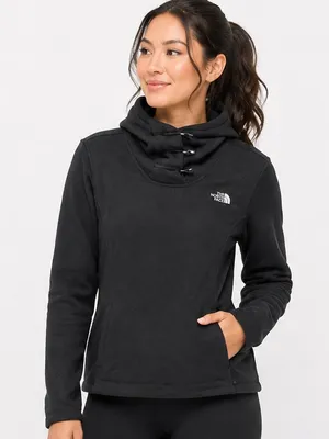 The North Face Womens Jacket Crescent Fleece Hooded Pull Over size XL gray thumbnail 1
