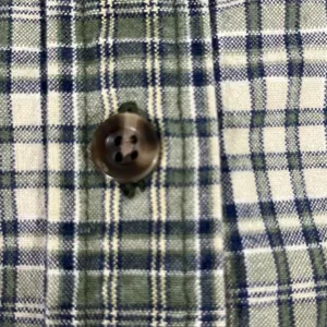 Krazy Kat Flannel Button Up Shirt 100% Cotton Pockets Women‎ Sz S Green Preowned thumbnail 8