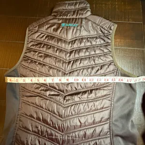 Ariat Womens Brown Quilted‎ Western Equestrian Puffer Vest Size Medium Full Zip thumbnail 13