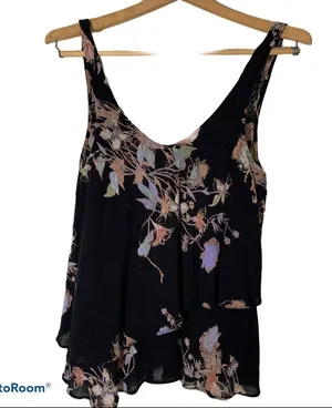 Free People S on the top floral sleeveless blouse thumbnail 5