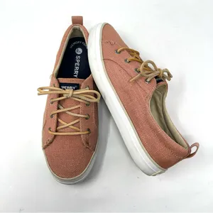 Sperry Women’s Crest Vibe Canvas Sneakers Terracotta 9.5 Excellent Condition thumbnail 2