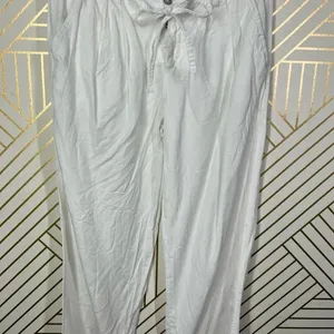 House of Harlow 1960‎ White Cropped Drawstring Pants Size US Small thumbnail 4
