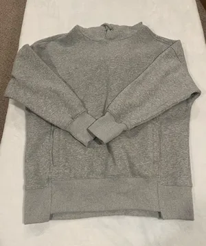 Cozy Heather Gray Oversized Pullover Hoodie thumbnail 1