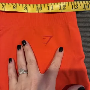 Gymshark Fit Seamless Mid Rise Activewear Leggings Red/Orange Size Medium thumbnail 6