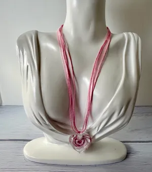 Pink Heart Necklace thumbnail 1
