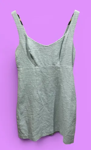 Cute Abercrombie & Fitch baby blue textured tapestry dress preppy festival thumbnail 1