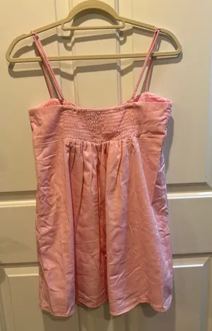 Blue Blush Pink Palm Tree Dress thumbnail 1