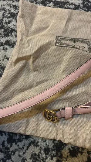 Gucci GG Mousse Top Patent Leather Belt Size 90 thumbnail 3