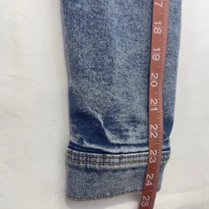 Hollister Women’s Size M Blue Denim Jacket Faux Shearling Lined thumbnail 11