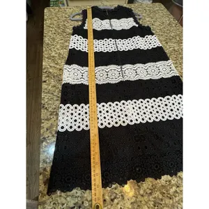 Kate Spade Floral Dot Lace Shift Dress Size‎ 2 Lace Black White thumbnail 10