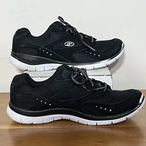 Dr Scholl's Women's Frida Tech Running Shoes Black‎ & White Size 9.5 thumbnail 2