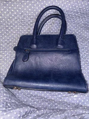 Classic Navy Blue Nautical Top-Handle Crossbody Bag Purse thumbnail 8