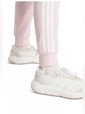 Adidas Size XL Women's Pink Three Stripes Fleece Slim Pants Has a small stain thumbnail 3