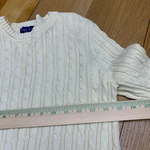 Karen Scott Womens Cream Cable Knit Long Sleeve Crew Neck Sweater Size Medium‎ thumbnail 3