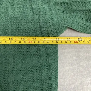 J Jill Sweater‎ Women Medium Green Chenille Knit V Neck Pullover Lucky Feminine thumbnail 10