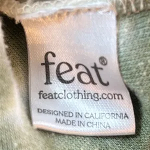 Feat Blanket Hoodie Sage Green‎ Tie Dye Fleece Sweatshirt Womens Medium thumbnail 11