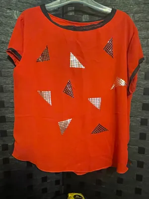Vintage Jon Woods Shirt New York Red Black Lace 70's Sheer Womens Top Classic thumbnail 1