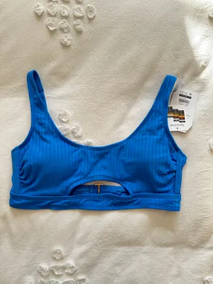 Time & Tru NWT Cage Back Bikini Top - Royal Blue - S thumbnail 5