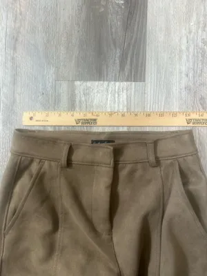 Women’s Hunter And Brown Faux Suede Brown Cargo Pants With Snakeskin Cuff Size S thumbnail 2