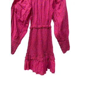Alexis Marilena Smocked Off-shoulder Blouson-sleeve Dress Size‎ XS thumbnail 13