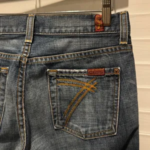 7 For All Mankind Dojo Flared Jeans‎ Womens Size 26 Blue Denim Bootcut western thumbnail 5
