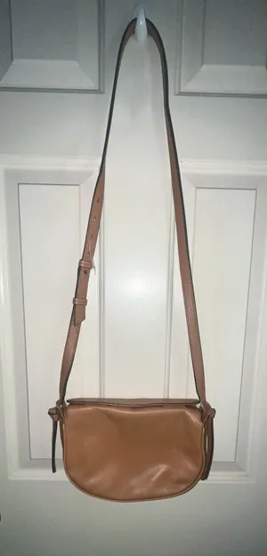 Banana Republic Brown Leather Saddle Crossbody Bag thumbnail 1