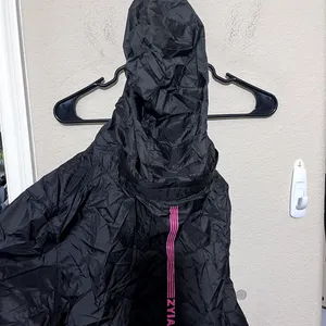 Zyia Windbreaker Jacket Black Active Full Zip Women's Size M‎ hooded packable thumbnail 5