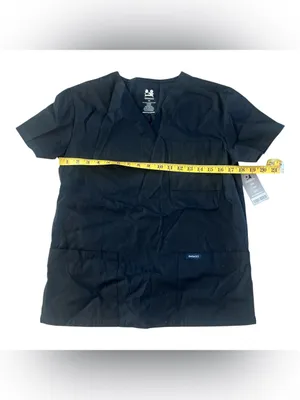 DAGACCI Black Medical Scrub Set V-Neck Top & Cargo Pants NWT - Size XXS thumbnail 2