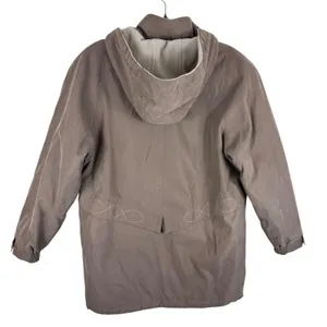 Braetan Tan Faux Suede Full Zip‎ Rumovable Hood Lined Insulated Coat Size M thumbnail 2