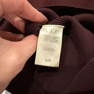ALC Burgundy Ribbed Turtleneck Cutout‎ Long Sleeve Mini Dress Size L thumbnail 4