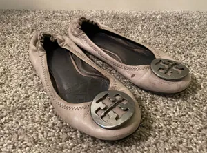 Tory Burch Flats Gray & Silver Flats thumbnail 1