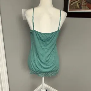 Maurices Sage Green Lace Trim Camisole Adjustable Straps Size Medium thumbnail 4