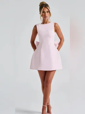 Babyboo NWT Women Medium Blush Pink Mini Dress Soft Girl Romantic Coquette Chic thumbnail 6