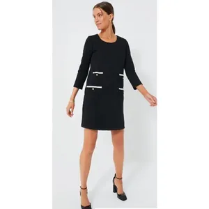 Tuckernuck Black Francoise Mod Mini Dress NWT Sz. L thumbnail 2