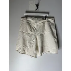 Abercrombie & Fitch curve love Jort mid Rise Jort white raw hem size 34 women thumbnail 2