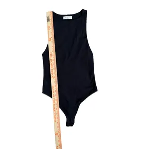 Aritzia‎ Babaton Women's Small Bodysuit Black Stretch Comfort Thong Halter Side thumbnail 12