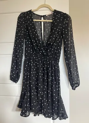 Black and White Polka Dot Dress Size XXS thumbnail 1