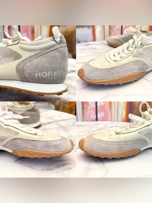 HOFF Mockingbird Mesh Suede Sneakers Grey Beige US 8 GUC Gray thumbnail 6