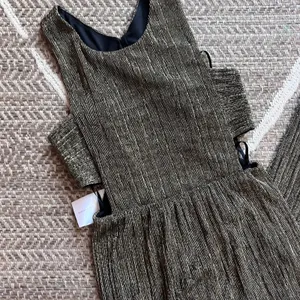 BCBGMAXAZRIA Metallic Cut out Evening Dress Sz Large thumbnail 7