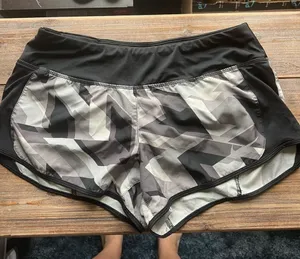 Nike DriFIT Gray Black Geometric Print Running Shorts Athletic Workout Size M thumbnail 1