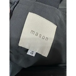 MASON by Michelle‎ Mason Charcoal Grey Cutout Square Neck Skater Mini Dress 4 thumbnail 7