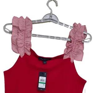 Tommy Hilfiger Women's Ruffle‎ Strap Tank Red Top Size L thumbnail 3